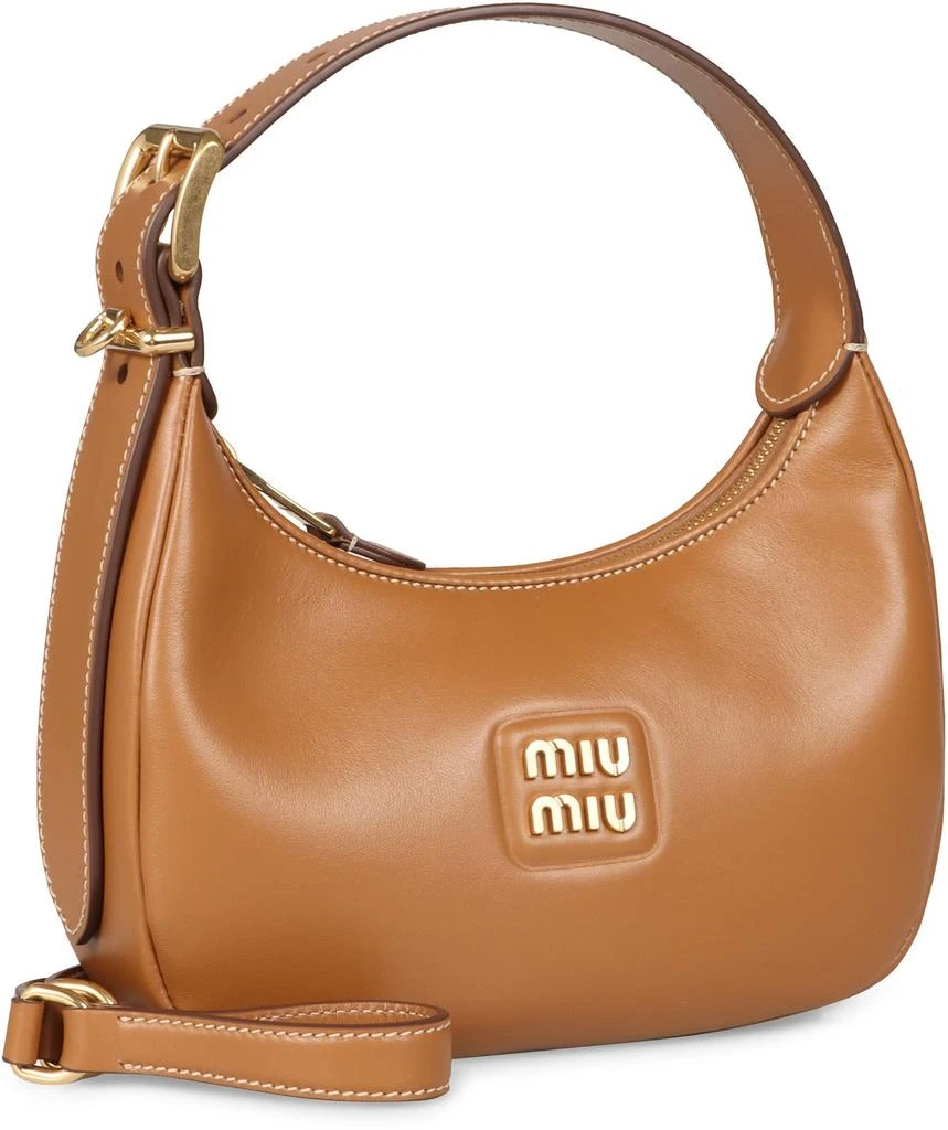 商品Miu Miu|Miu Miu Logo-Plaque Zip-Up Shoulder Bag,价格¥13546,第3张图片详细描述