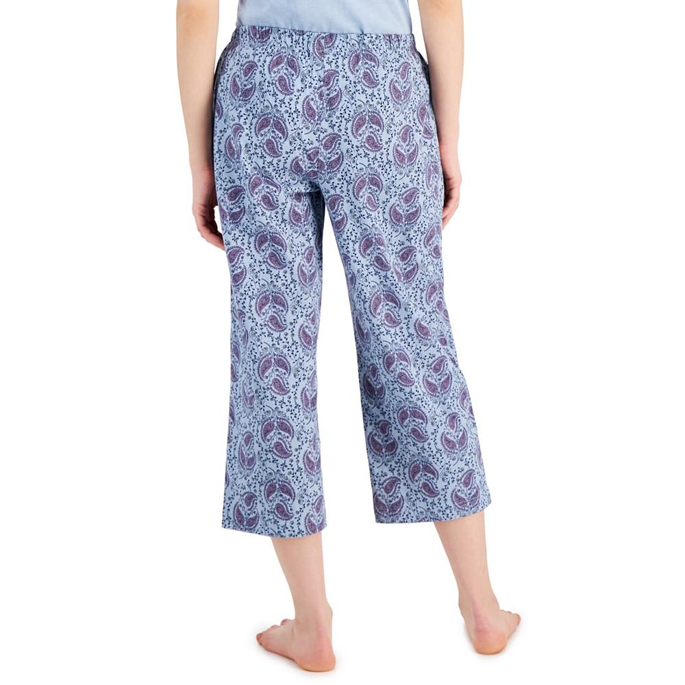 Women's Printed Cotton Capri Pajama Pants, Created for Macy's商品第2张图片规格展示