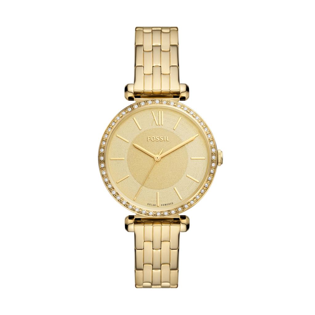 Fossil Women's Tillie Solar-Powered, Gold-Tone Stainless Steel Watch商品第1张图片规格展示