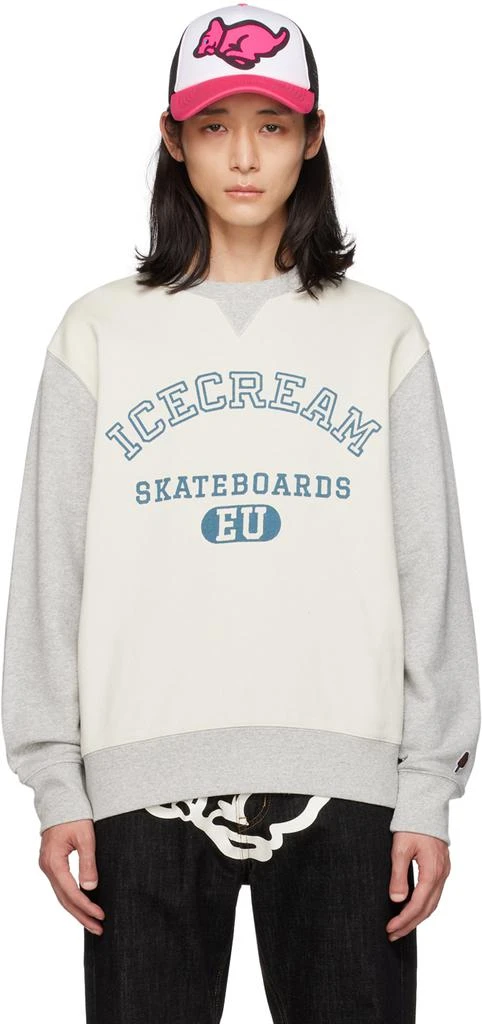 商品Icecream|灰白色 Collegiate 套头衫,价格¥633,第1张图片