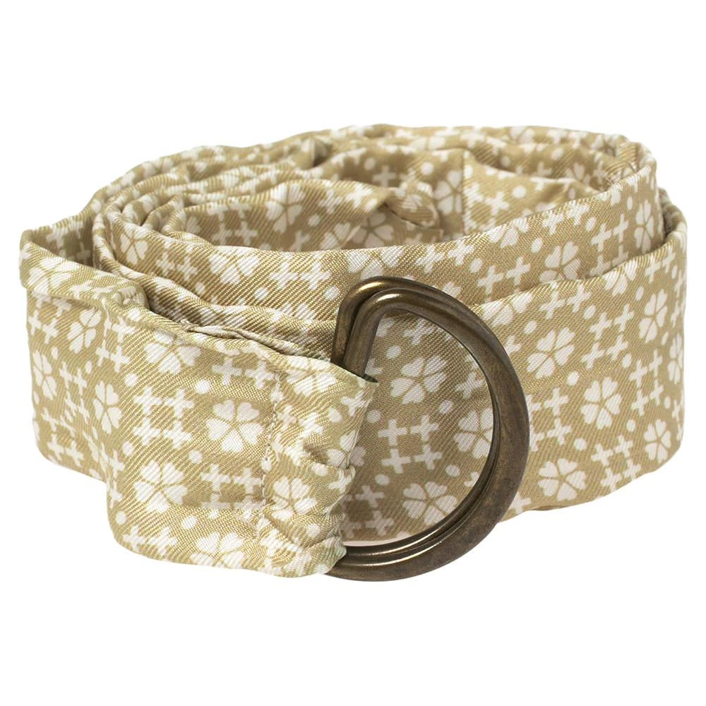 商品[二手商品] Yves Saint Laurent|Yves Saint Laurent Beige Floral Print Silk Belt,价格¥813,第2张图片详细描述