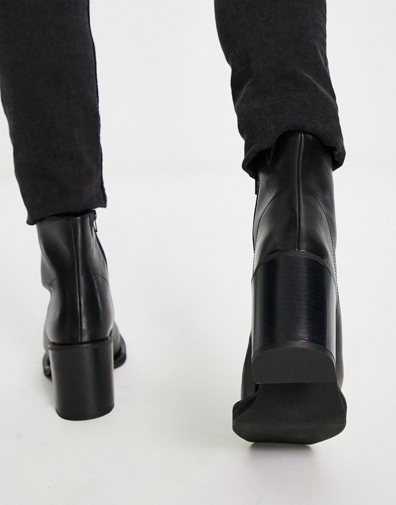 商品ASOS|ASOS DESIGN Heeled chelsea boots with angled toe,价格¥747,第4张图片详细描述