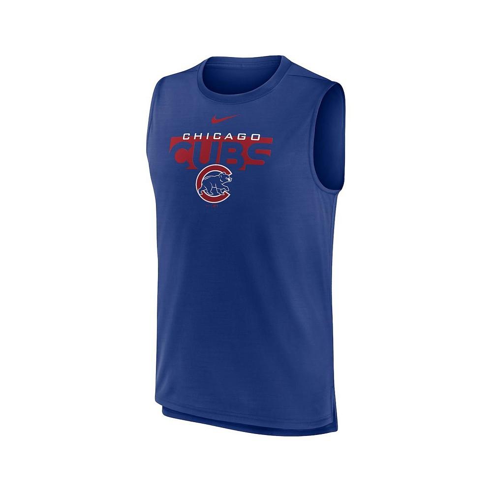 Men's Royal Chicago Cubs Knockout Stack Exceed Performance Muscle Tank Top商品第3张图片规格展示