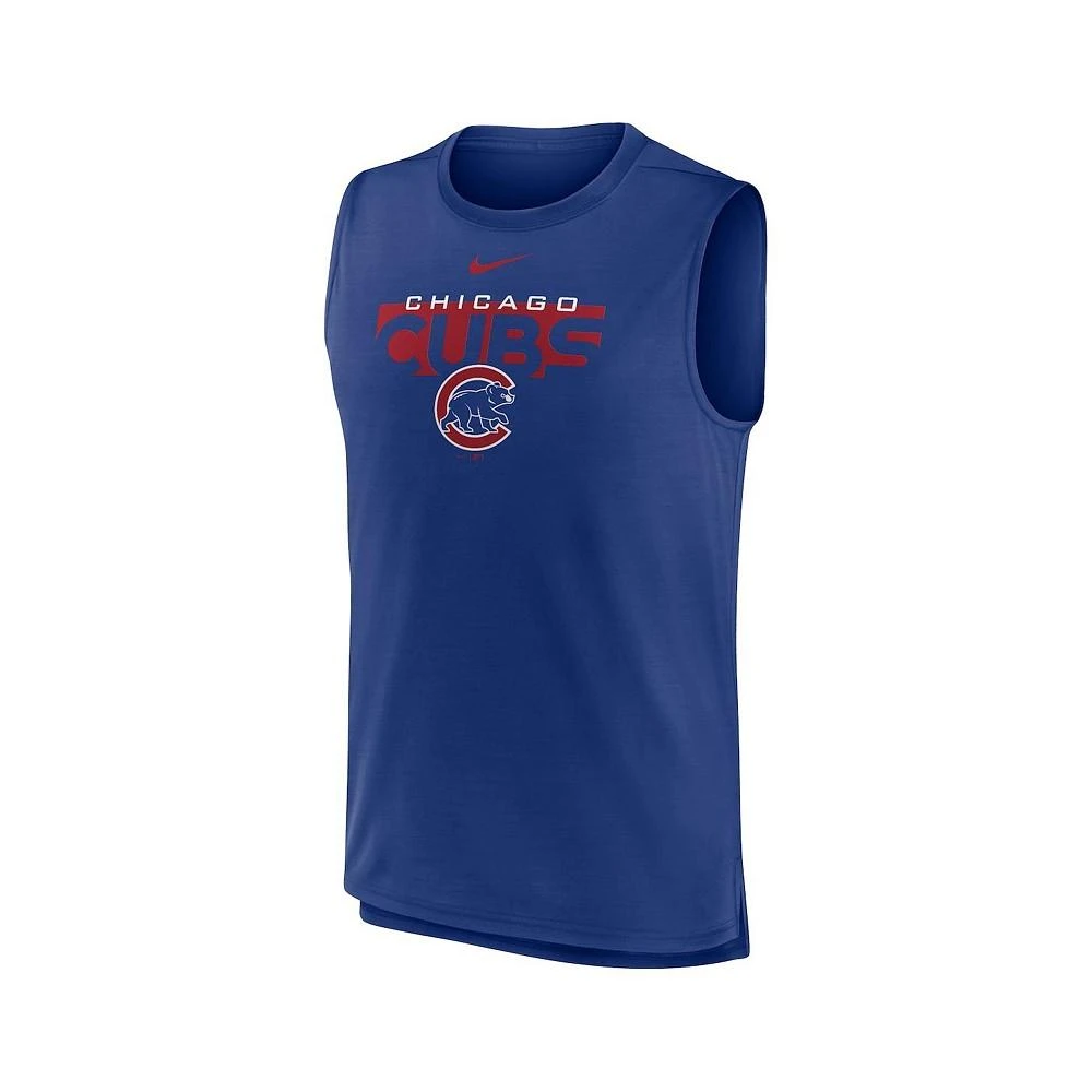 商品NIKE|Men's Royal Chicago Cubs Knockout Stack Exceed Performance Muscle Tank Top,价格¥210,第3张图片详细描述