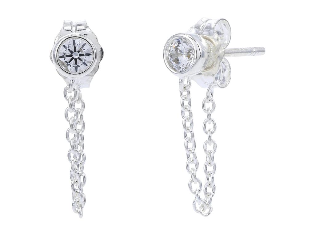 Chanel Set CZ Chain Front Back Earrings商品第1张图片规格展示