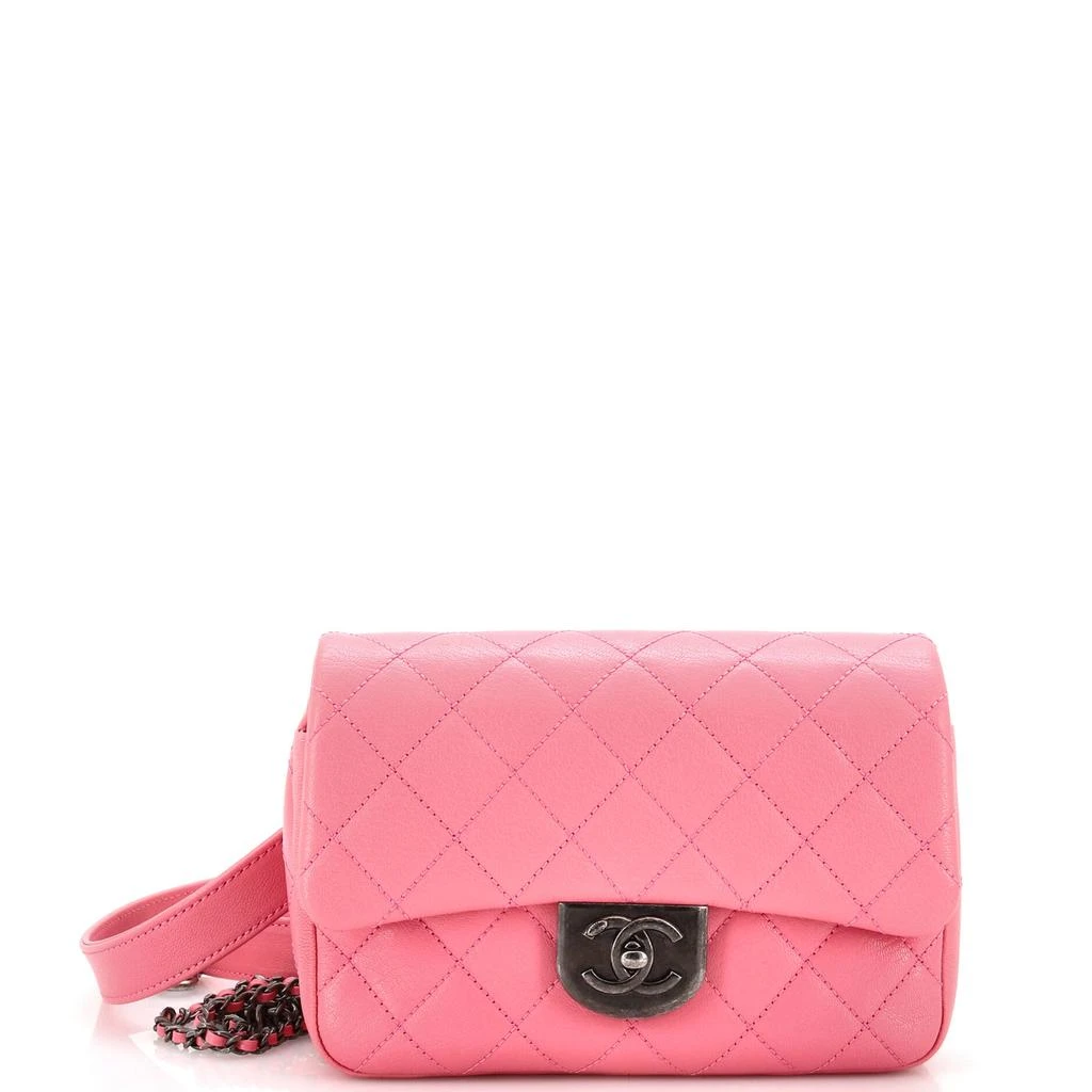 商品[二手商品] Chanel|Double Carry Chain Waist Bag Quilted Goatskin Small,价格¥26509,第1张图片