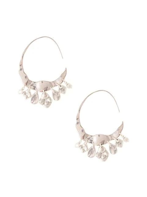 商品Chan Luu|Sterling Silver Crescent Hoop Earrings,价格¥1167,第1张图片