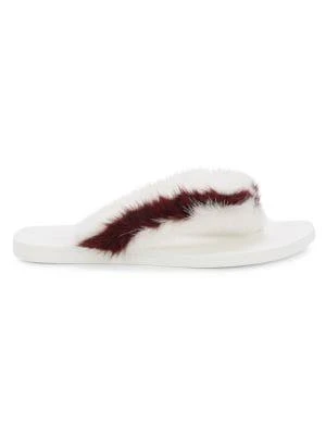 商品Valentino|Mink Fur Flip-Flops,价格¥1103,第1张图片