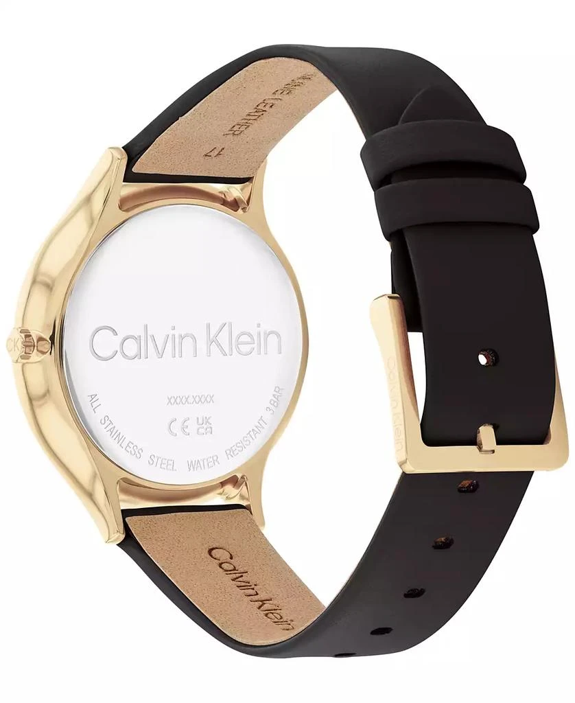 商品Calvin Klein|Black Leather Strap Watch 38mm,价格¥498,第3张图片详细描述