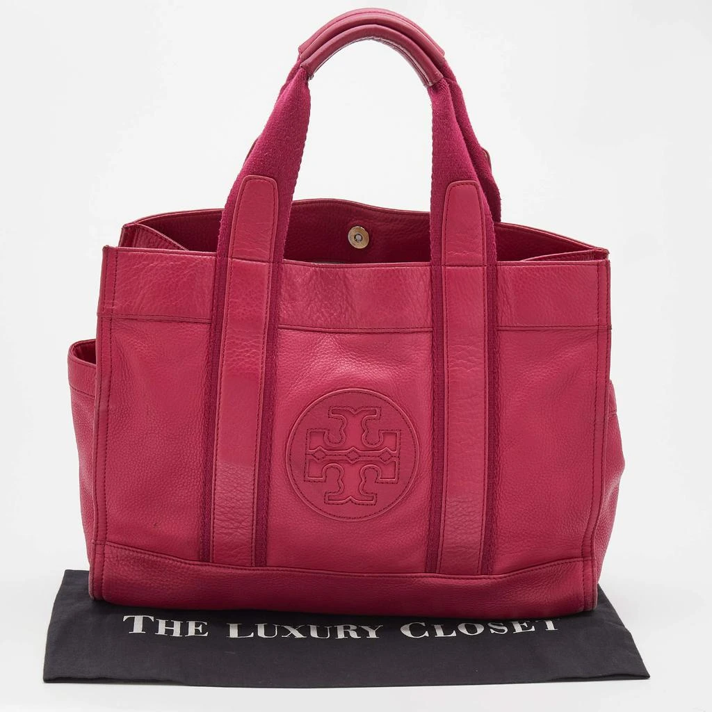 Tory Burch Pink Leather Logo Embossed Shopper Tote 商品