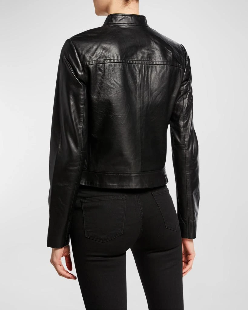 商品Michael Kors|Leather Moto Jacket,价格¥1449,第3张图片详细描述