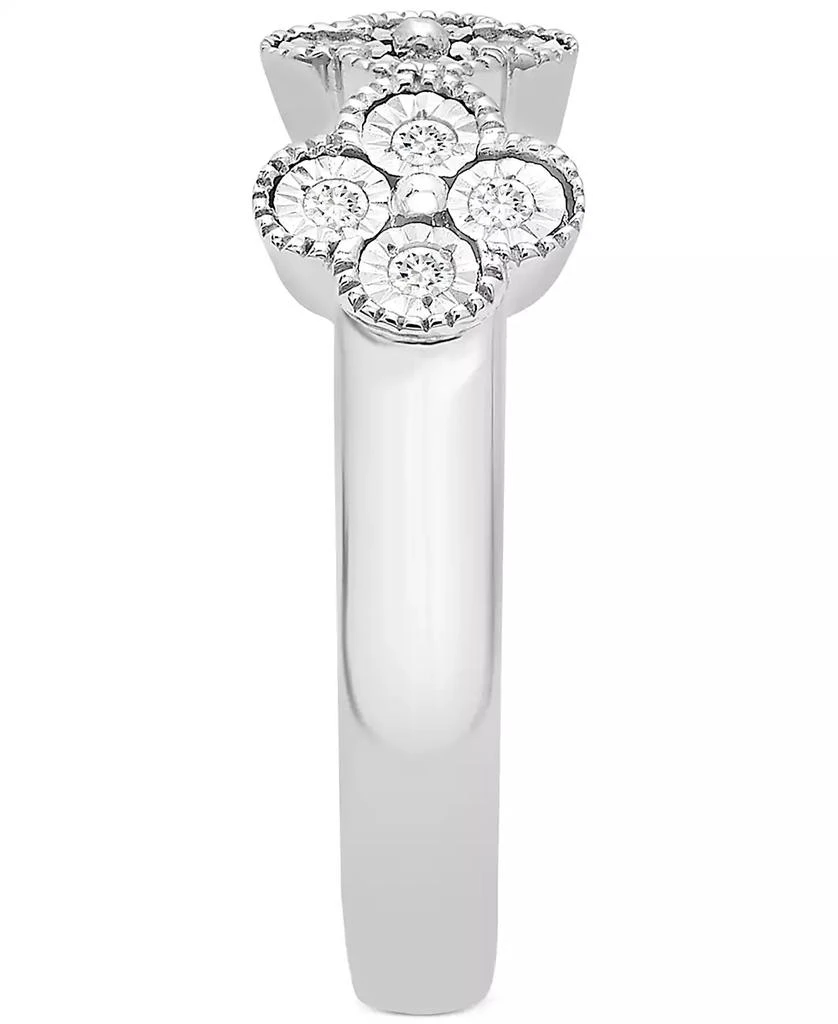 商品Macy's|Diamond Quatrefoil Ring (1/6 ct. t.w.) in Sterling Silver,价格¥477,第3张图片详细描述