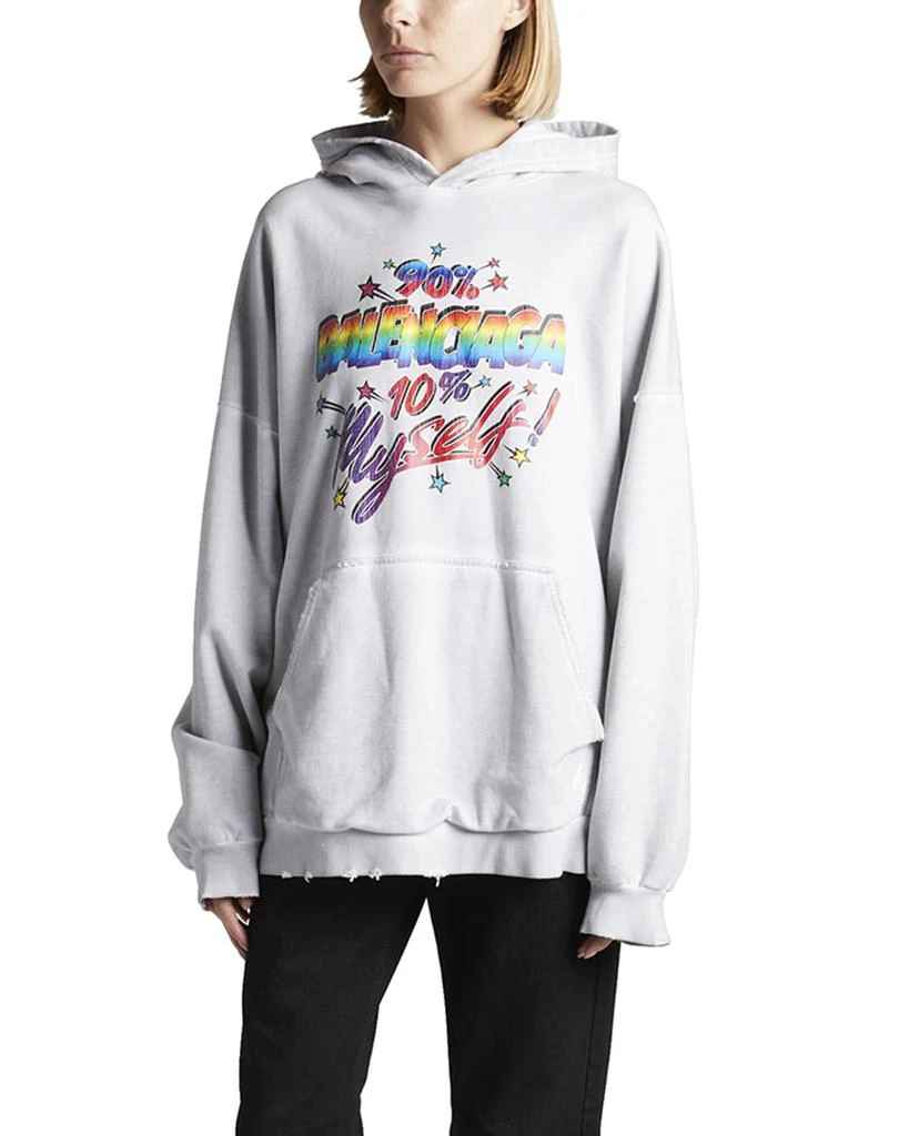 商品Balenciaga|Logo Typographic Distressed Oversized Hoodie,价格¥3024,第1张图片