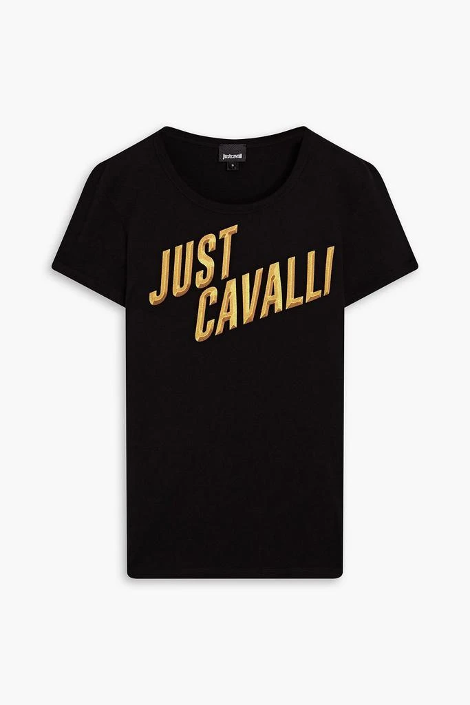 商品Just Cavalli|Logo-print cotton-jersey T-shirt,价格¥375,第3张图片详细描述