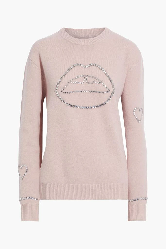 商品MARKUS LUPFER|Jamie crystal-embellished merino wool sweater,价格¥1172,第3张图片详细描述