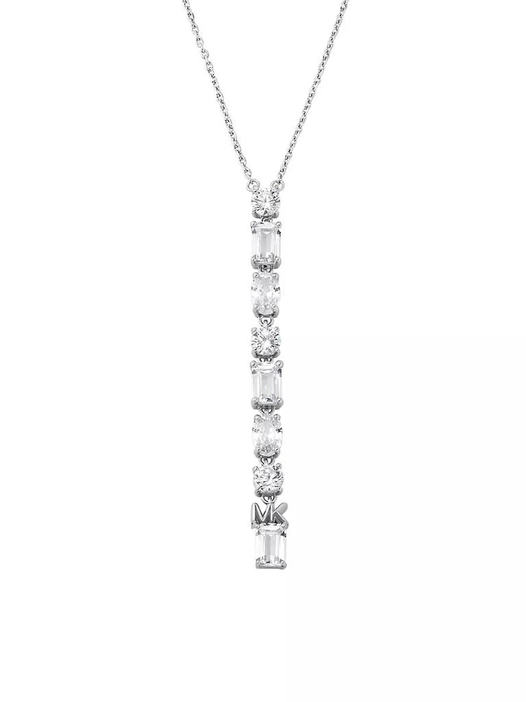 商品Michael Kors|Rhodium-Plated &amp; Cubic Zirconia Linear Pendant Necklace,价格¥1463,第3张图片详细描述