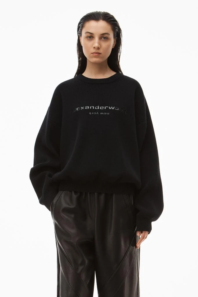 商品Alexander Wang|LOGO PULLOVER IN BOILED WOOL,价格¥2391,第2张图片详细描述