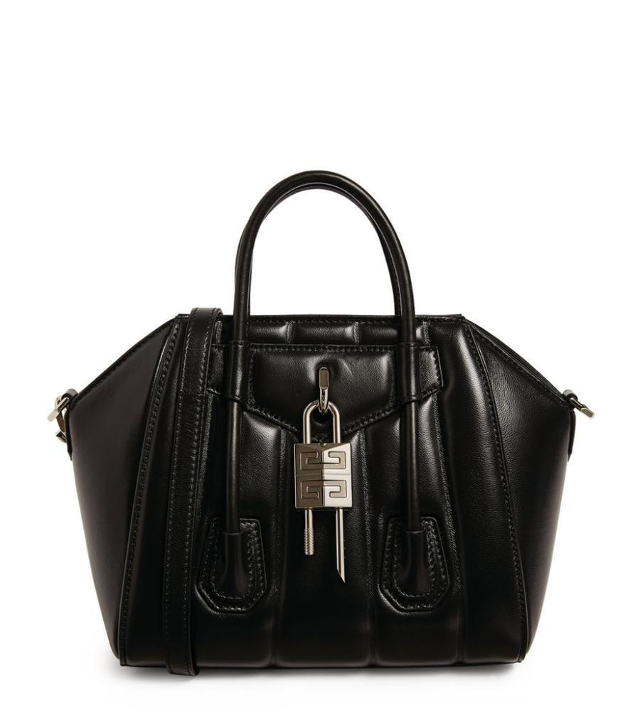 商品Givenchy|Mini Leather Antigona Lock Top-Handle Bag,价格¥18946,第1张图片
