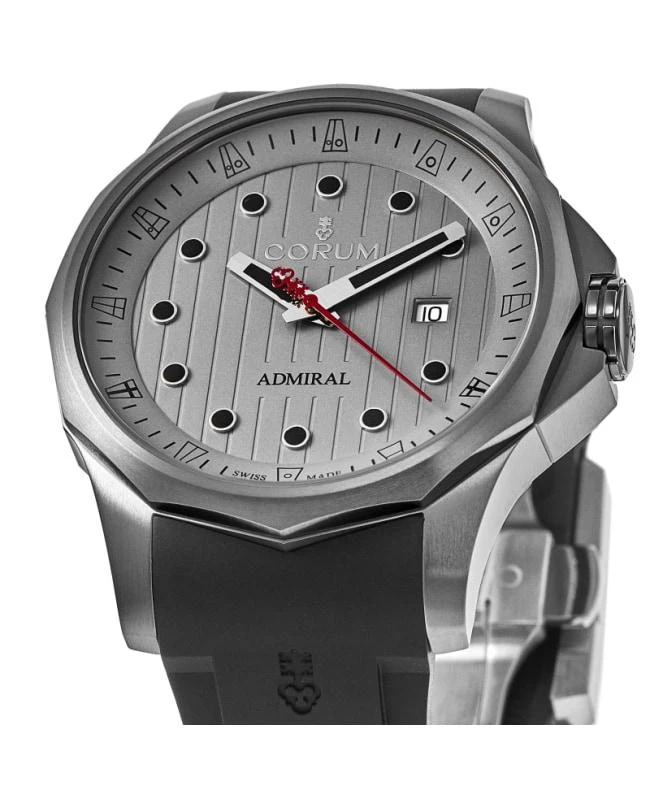 商品Corum|Corum Admiral Cup Legend Grey Dial Rubber Strap Men's Watch A411/04173,价格¥15878,第2张图片详细描述