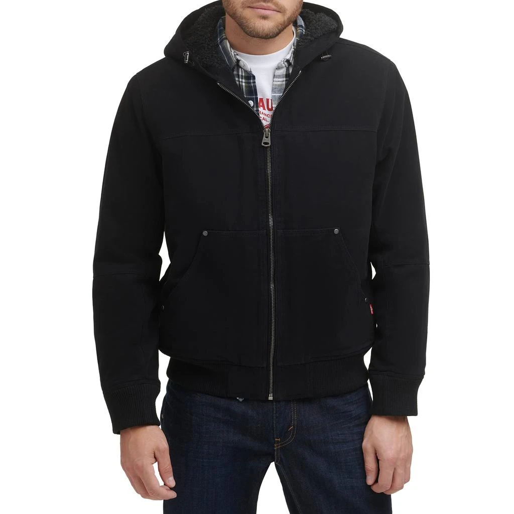 商品Levi's|Cotton Canvas Hooded Utility Jacket with Sherpa Lining,价格¥526,第1张图片