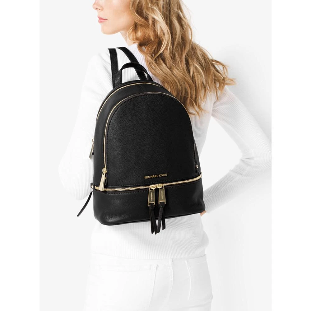 商品Michael Kors|Rhea Zip Small Pebble Leather Backpack,价格¥1048,第2张图片详细描述