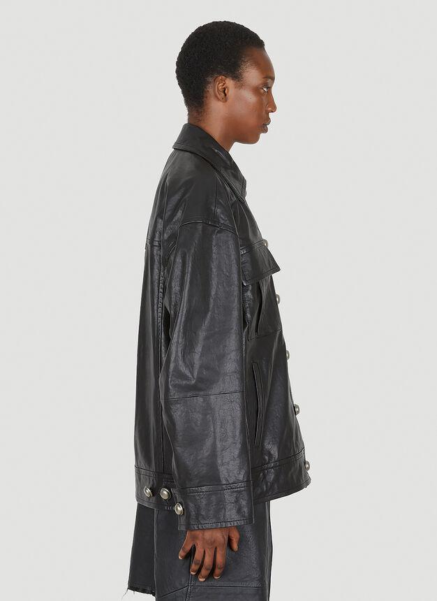 Beta Leather Jacket in Black商品第3张图片规格展示