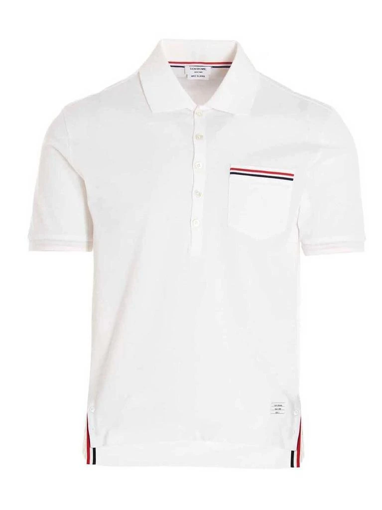 商品Thom Browne|Thom Browne RWB Pocket Trim Polo Shirt,价格¥2100-¥2261,第1张图片