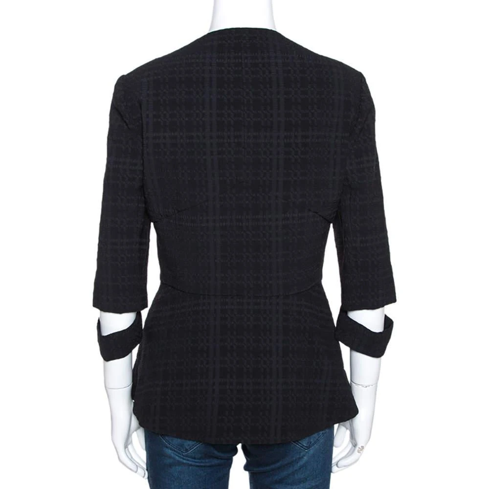 商品[二手商品] ROLAND MOURET|Roland Mouret Black Puckered Check Wool Blend Hanover Jacket L,价格¥1817,第3张图片详细描述