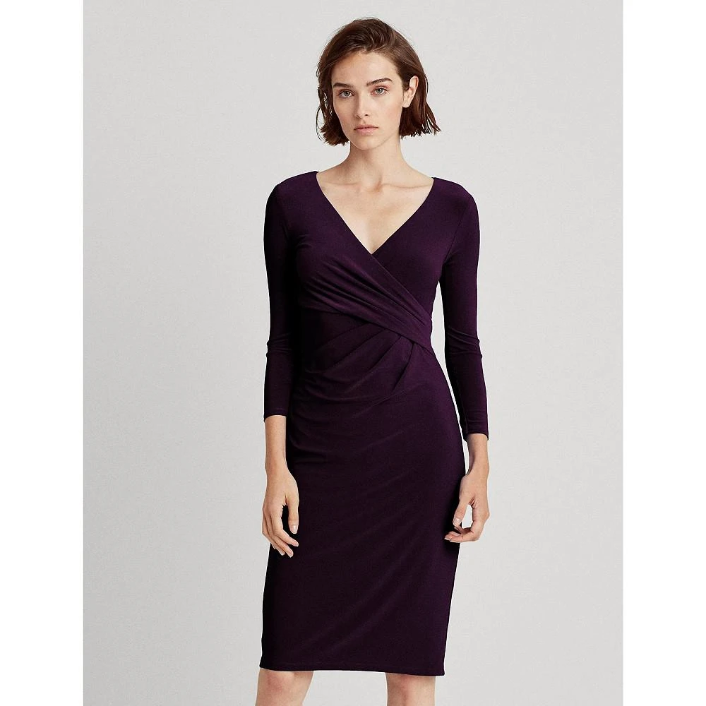 Lauren Ralph Lauren 3/4-Sleeve Ruched Jersey Dress 3