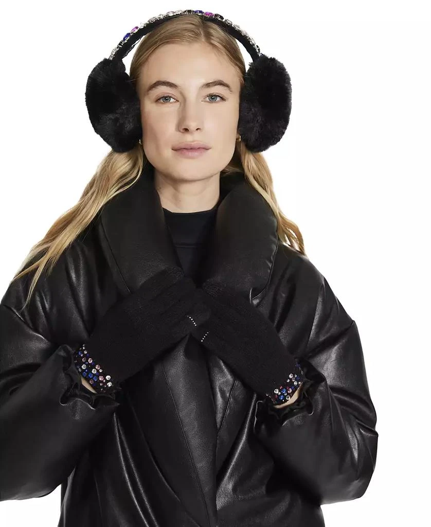 商品Steve Madden|Women's 2-Pc. Bedazzled Gems Earmuffs & Gloves Boxed Gift Set,价格¥180,第2张图片详细描述