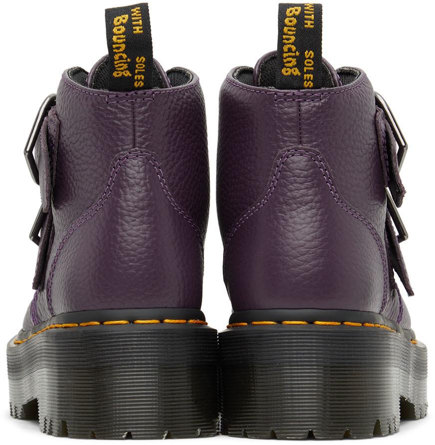 Purple Devon Heart Platform Boots商品第2张图片规格展示