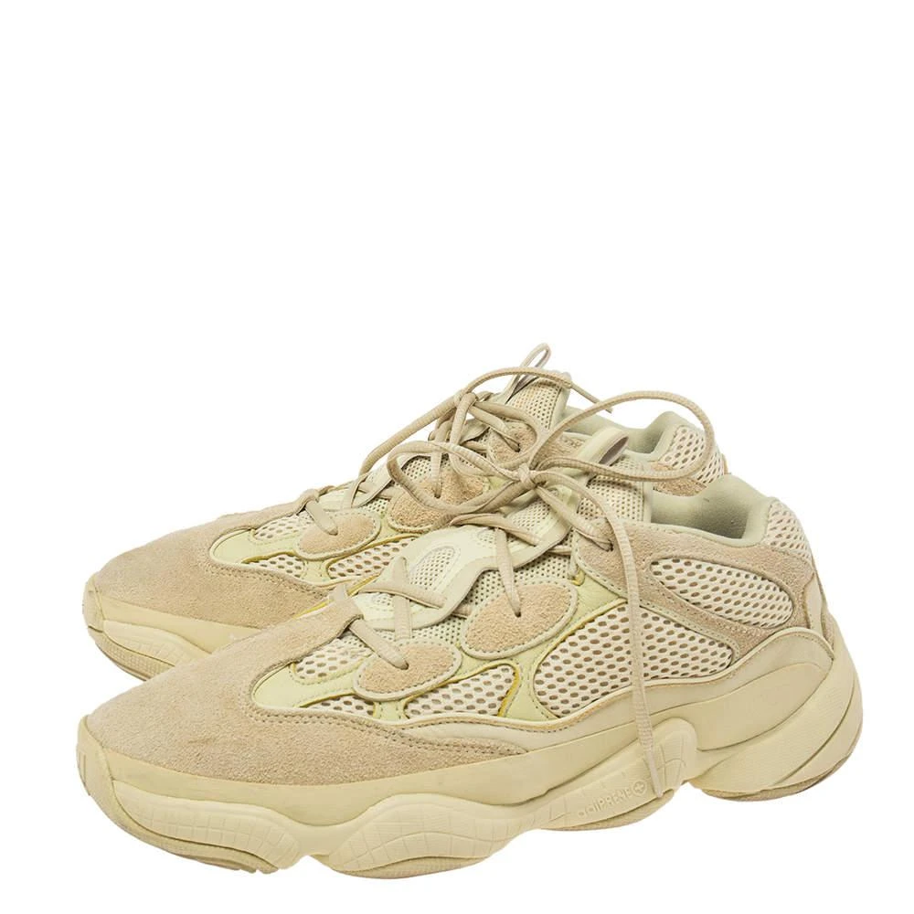 商品[二手商品] YEEZY|Yeezy x adidas Lime Yellow Suede And Mesh Yeezy 500 Sumoye Sneakers Size 45 1/3,价格¥1470,第4张图片详细描述