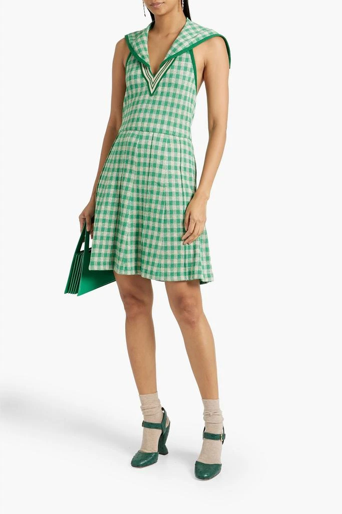 商品Anna Sui|Gingham jacquard-knit dress,价格¥1148,第2张图片详细描述