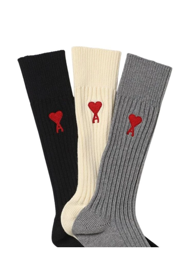 商品AMI|THREE PACK ADC SOCKS,价格¥793,第2张图片详细描述