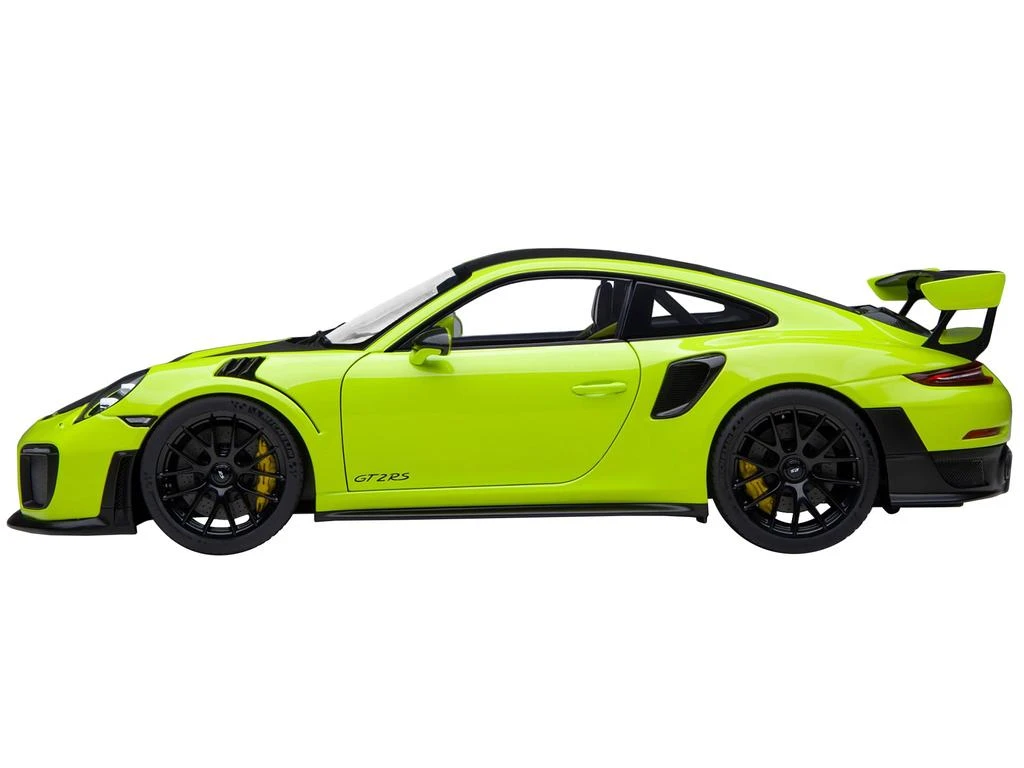商品Diecast Model Autoart|Porsche 911 (991.2) GT2 RS Weissach Package Acid Green with Carbon Stripes 1/18 Model Car by Autoart,价格¥2609,第1张图片