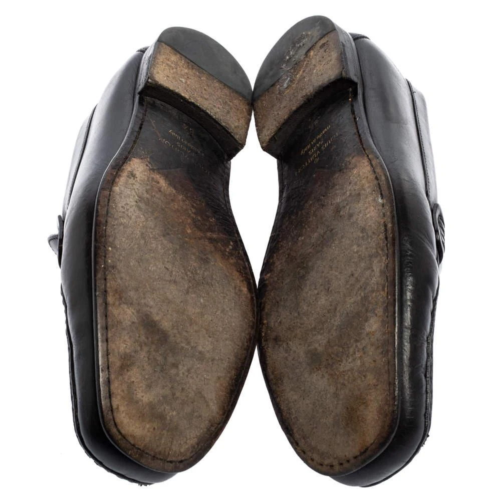 Louis Vuitton Black Leather Montaigne Loafers Size 40.5 商品
