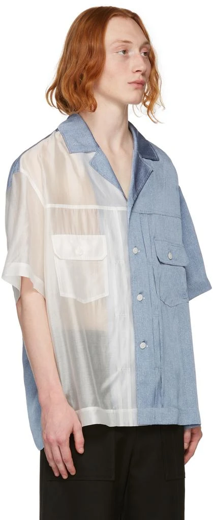 商品Feng Chen Wang|Blue & White Semi-Sheer Shirt,价格¥1350,第2张图片详细描述