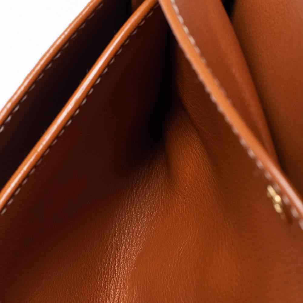 商品Goyard|Goyard Brown Goyardine Coated Canvas and Leather Double Flap Continental Wallet,价格¥6289,第6张图片详细描述