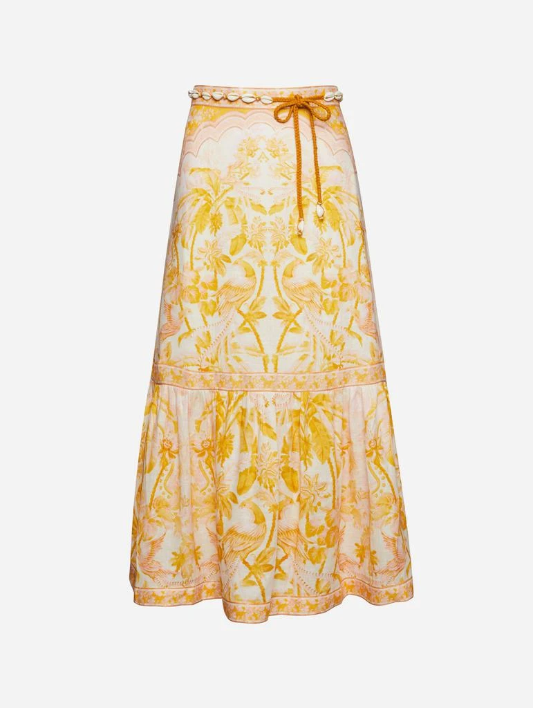 商品Zimmermann|Lyre Frill Hem Skirt,价格¥1214,第1张图片
