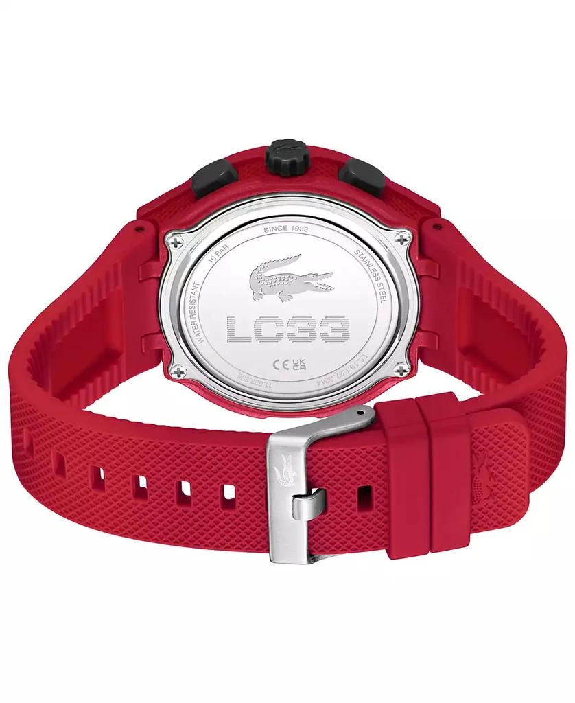 商品Lacoste|Men's LC33 Red Silicone Strap Watch 45mm,价格¥537,第5张图片详细描述