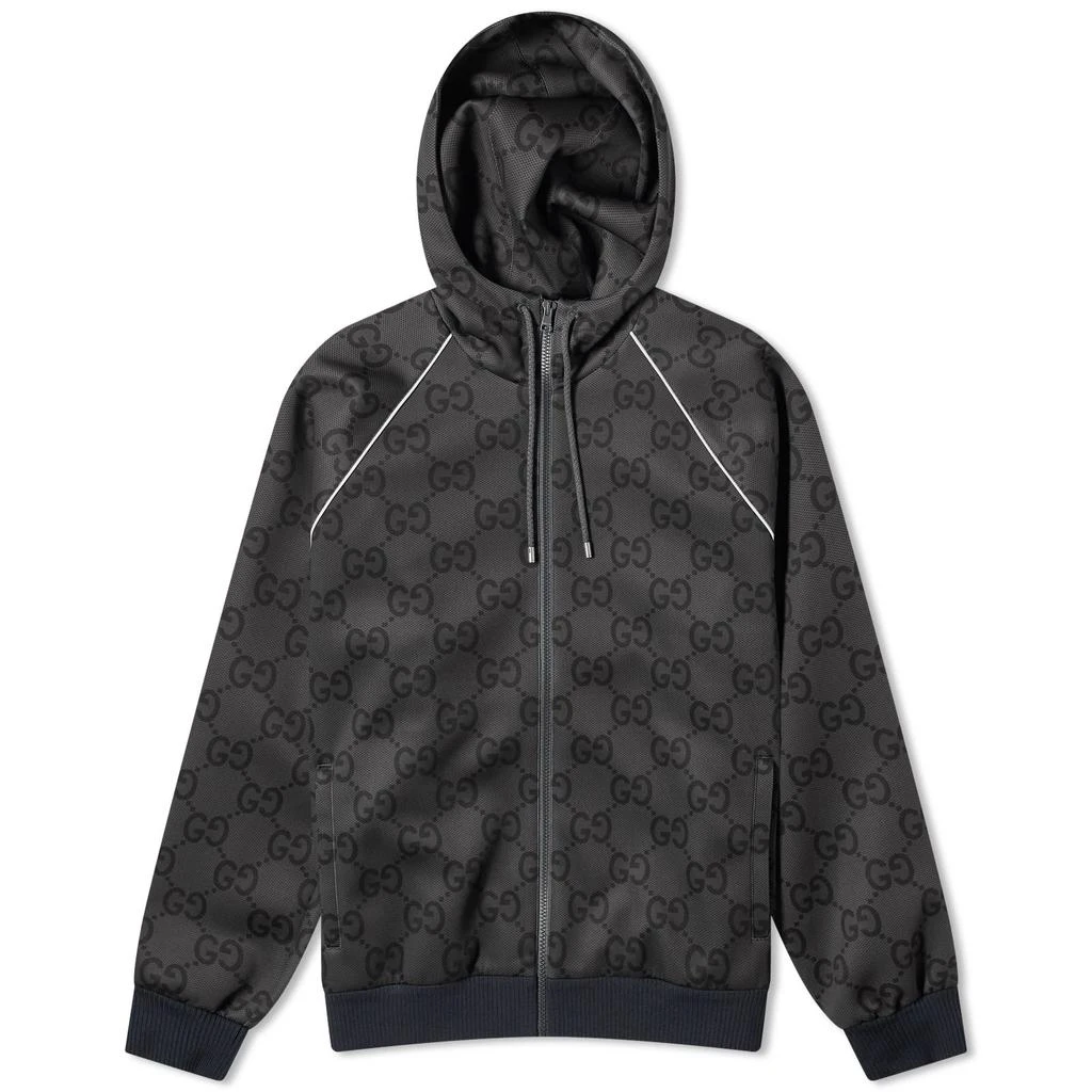 商品Gucci|Gucci Light Neoprene Jumbo GG Hooded Jacket,价格¥21150,第1张图片