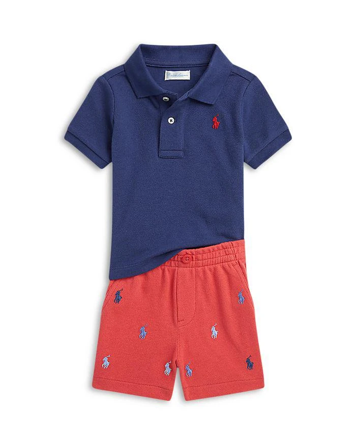 商品Ralph Lauren|Boys' Mesh Polo Shirt & Shorts Set - Baby,价格¥312,第1张图片