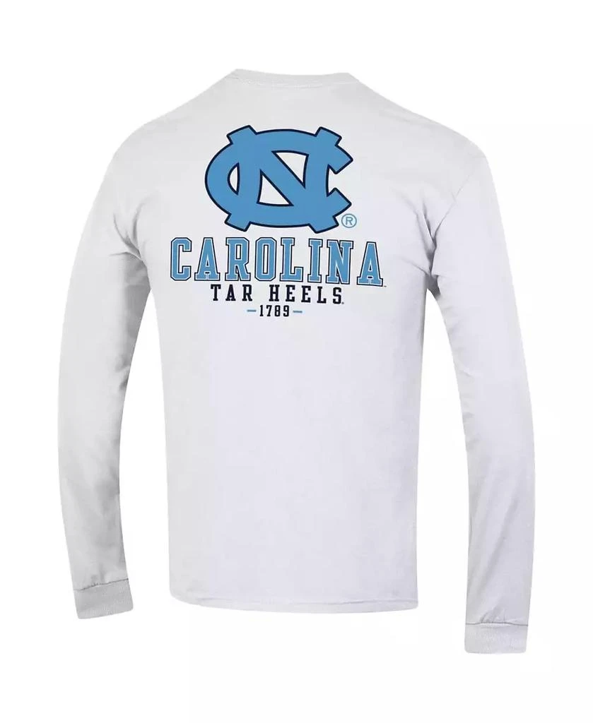 商品CHAMPION|Men's White North Carolina Tar Heels Team Stack Long Sleeve T-shirt,价格¥225,第2张图片详细描述