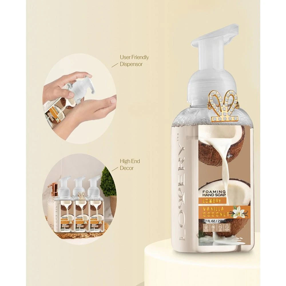 商品Lovery|Hand Foaming Soap in Vanilla Coconut, Moisturizing Hand Soap with Flawless Crystal Heart Bracelet - Hand Wash Set, 2 Piece,价格¥113,第3张图片详细描述