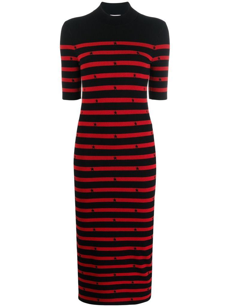 商品RED Valentino|RED VALENTINO Striped knitted dress,价格¥3725,第1张图片