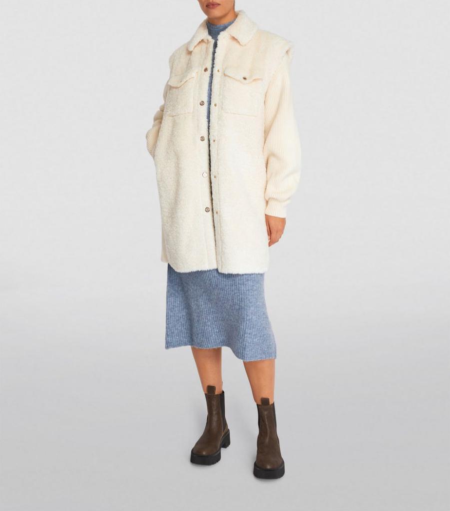商品Maje|Longline Shirt Jacket,价格¥3657,第4张图片详细描述