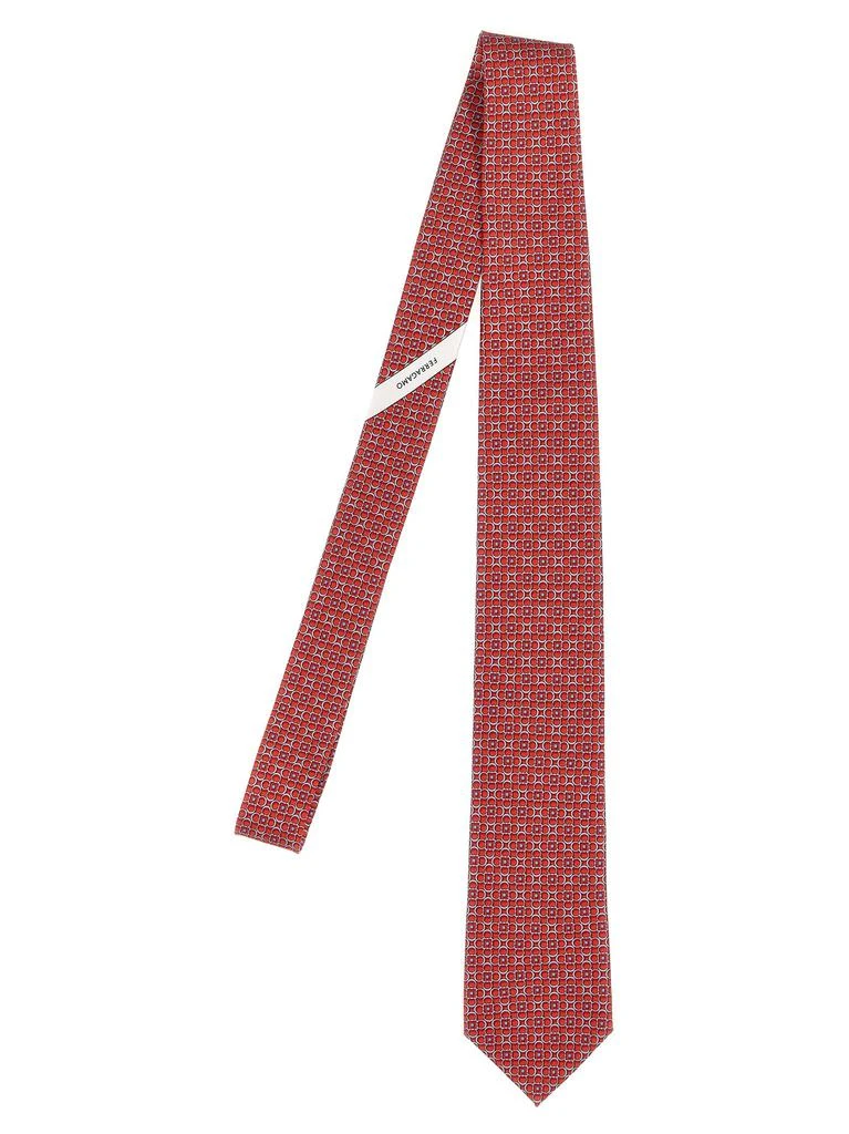 商品Salvatore Ferragamo|Printed Tie Ties, Papillon Red,价格¥1229,第1张图片