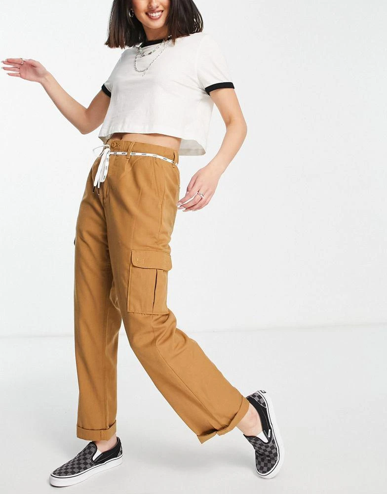 商品Vans|Vans Shoe Lace Cargo trousers in brown,价格¥331,第1张图片