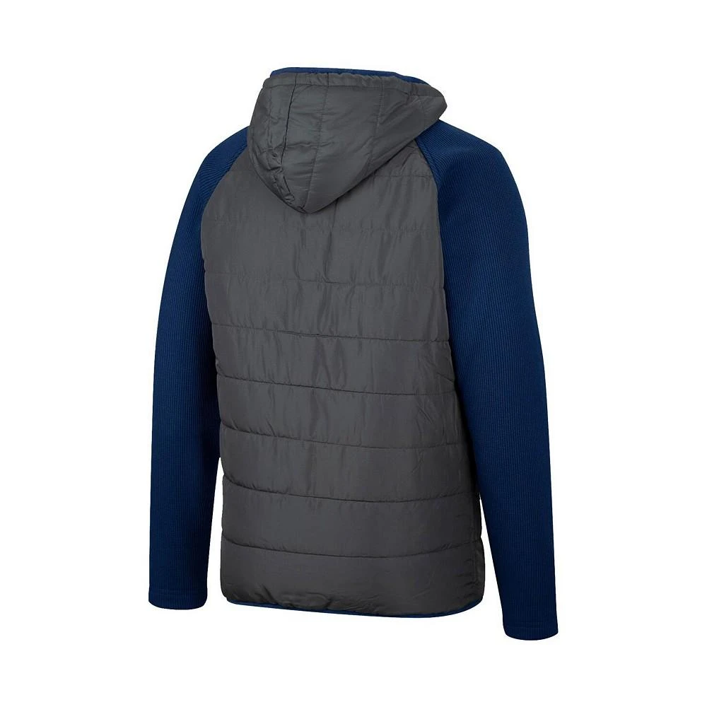 商品Colosseum|Men's Charcoal, Navy Michigan Wolverines Good On You Raglan Full-Zip Jacket,价格¥601,第3张图片详细描述