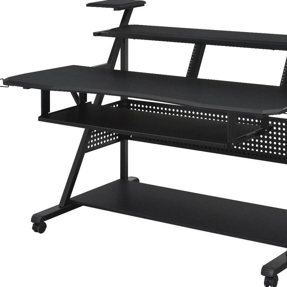 商品Homezia|67" Black Computer Desk,价格¥7134,第5张图片详细描述